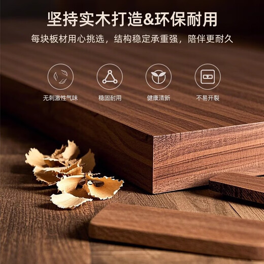 Mansfield solid wood dresser and cupboard integrated bedroom simple and modern 2025 new bedside cabinet desk corner dressing table solid wood 100cm table + 60cm cabinet + stool + mirror