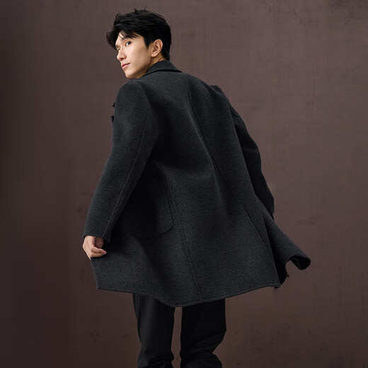 HLA Heilan House Coat Men's Winter 25 Light Business Fashion Series Mid-Length Wool Jacket Men
