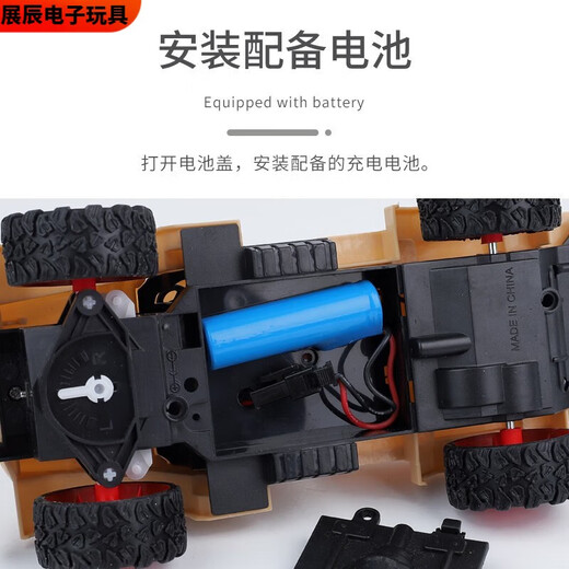 Pupan Big Wheel Offroad-Fahrzeug Sitong Rennen Jeep Fernbedienung Pickup Pickup Kinder Fernbedienung Legierung Baggertechnik Fahrzeug Spielzeug Sitong Pickup-June Green Standard Ladeversion mit 1 Lithiumbatterie
