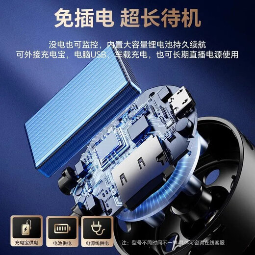 米家生态链品牌MI新款4G圆形监控摄像头猫眼不插电全景高清夜视超长续航移动家用 圆形WiFi旗舰版【免插电免安装】手机远 5MP像素【1098天循环录像】