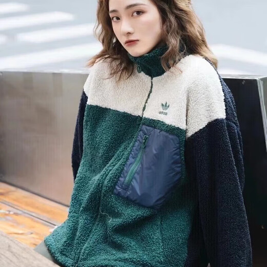 
Adidas Jacket Women's 25 New Summer Sportswear Triple Crocodile Thickened Warm Windproof Lambskin Student Jacket GL6407 XS
