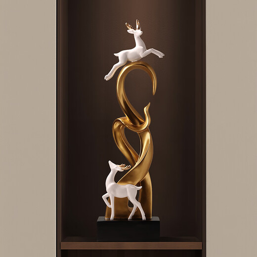 BHM living room decorations, high-end atmospheric TV cabinet, entrance door, entrance hall, office decorations, moving to new home, housewarming gift, Yulu Gaosheng gold, about 66cm high