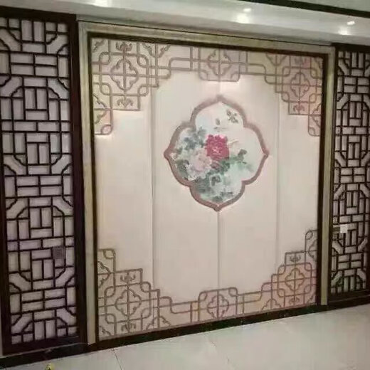 Chinese style interior decoration components customization background wall lattice lattice screen doors and windows wood carving pendants custom package logistics background wall wood carving component packaging materials customization camphor wood per square meter