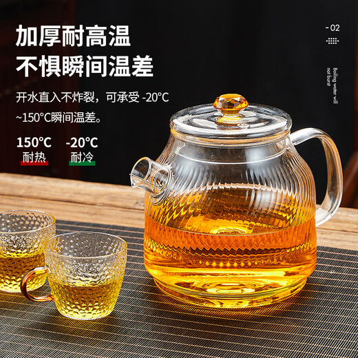 MZXM Japan imported quality glass tea kettle kettle large capacity new electric ceramic stove all glass health kettle for tea Rongtianxia health kettle twill - 1650ml 1L or more