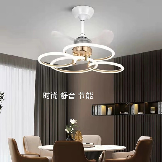 Leshi Lighting (NVC) 2025 Новый креативный тихий фан-свет минималистская столовая спальня гостиная с электрическим вентилятором потолочного вентилятора.