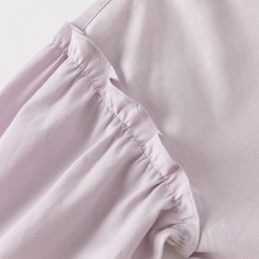 DAVE&BELLA new spring pure cotton girls' shirts, medium and large children's long-sleeved shirts, stylish children's tops, little girl's clothes, gray purple, in stock, 160 cm (recommended height 150-160cm)