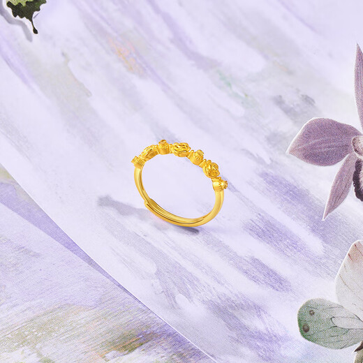 Saturday Fortune Rose Gold 999 Gold Ring Girl Birthday Gift Price A0113798 Live No. 14 Approximately 2.68g