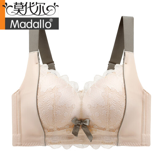 Sous-vêtement modal soutien-gorge femme sans anneau acier push-up anti-relâchement dos beaux petits seins réglable anti-relâchement soutien-gorge poitrine secondaire couleur peau 70A 32 (applicable au bonnet AB)