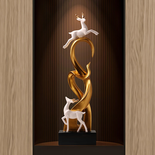 BHM living room decorations, high-end atmospheric TV cabinet, entrance door, entrance hall, office decorations, moving to new home, housewarming gift, Yulu Gaosheng gold, about 66cm high