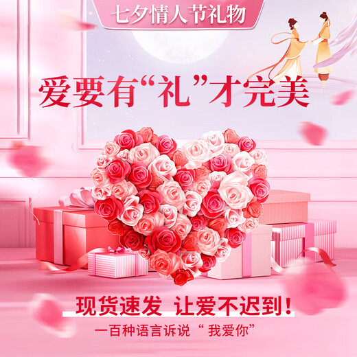 CHINA GOLD Pure Silver One Week Earrings Women's Earrings Gift Box Set Earrings Practical Heartfelt Commemorative Valentine's Day Practical Birthday Gift Gift for Girlfriend * One Week Earrings * Seven Pairs Premium Rose Gift Box