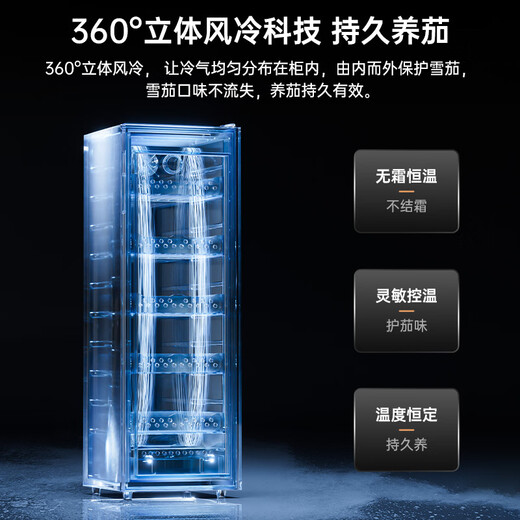 CIGARLOONG 138C Intelligent Constant Temperature and Humidity Cigar Cabinet Cedar Wood Alcoholic Cultivation Water Ion Ammonia Removal WiFi Control Compressor Fingerprint Lock Office Home Cigar Cabinet Constant Temperature and Humidity Cultivation Cigar Cabinet Classic Cigar Basket Model Fingerprint Lock + Purified Ammonia + Cedar Wood Shelf