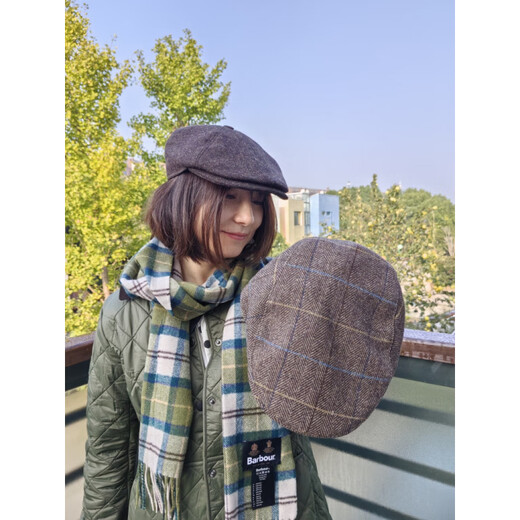 Barbourlp velvet beret woolen British retro winter hat gentleman hat official flagship authentic 066591 charcoal erring non-ear protection M (56-58c)