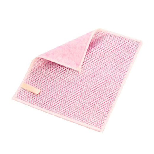 Dishwashing cloth grid non-stick oil cleaning silver coconut shell rag kitchen stove dishwashing pot cleaning coconut shell rag 18*19cm 1 piece