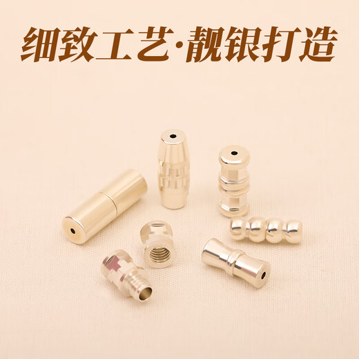 Only double pearl necklace buckle head accessories diy millet bead buckle sterling silver connector 18k gold-filled mini bracelet spiral fine polishing bamboo thread connection buckle small