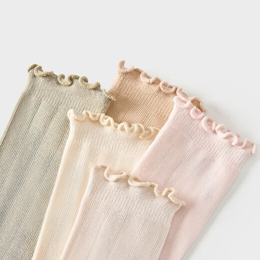 Tongtai (TONGTAI) baby socks newborn baby stockings high socks boys and girls boneless wide mouth socks yellow 6-12 months