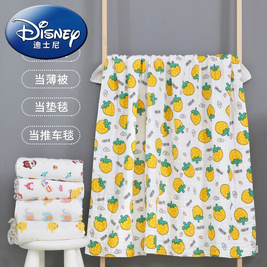 Disney (Disney) baby pure cotton six-layer gauze bath towel thick adult newborn child bath towel type a 6-layer 9-layer blanket wrap 2 layers 60*60cm randomly sent 3 pieces