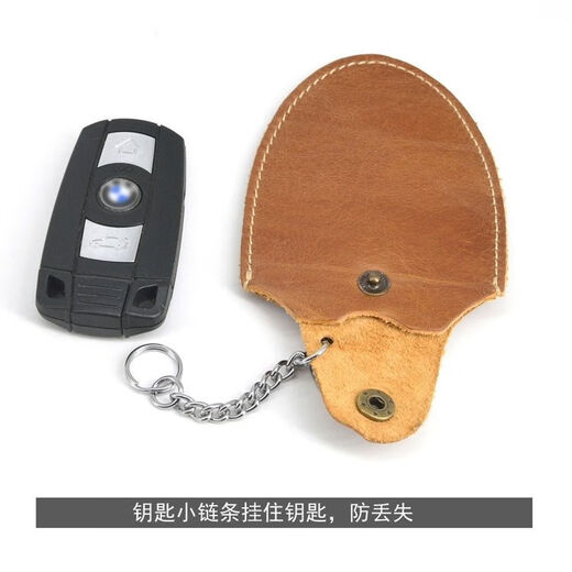 Kabena Small Round Elephant Car Bag Bag Men's First First Capeta Caquero Bolsa de la llave de la llave de la llave Billetera Carril colgante Bag Key Retro Oily Brown