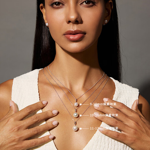 Goselon Edison Pearl Pendant 18K Gold Universal Buckle Removable Pendant Temperament Simple Pearl 10-11mm