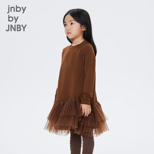 Jnby by JNBY New Jiangnan Buyi Children's Dress Autumn Girls 1O9G12230 206/Dark Brown 150cm