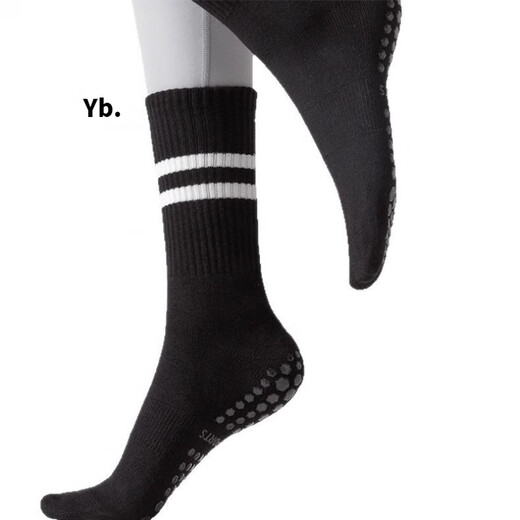 Luo Huodou Pilates training socks fitness sports non-slip socks glue instep yoga socks dance floor socks dark gray one size