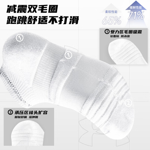 Under Armor socks 3 pairs of basketball badminton sports socks for men and women running mid-calf anti-odor thickened towel short cotton socks