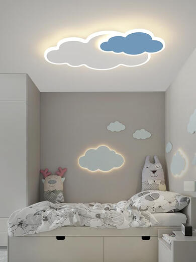 Blaue Farbe HE Yunduo Schlafzimmer Lampe Deckenlampe moderne einfache warme romantische kreative boy und girl -Zimmerlampe Kinder Zimmerlampe 6296W