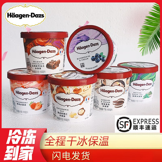 Haagen-Dazs (Haagen-Dazs) 6 cups Haagen-Dazs ice cream 81g small cup cold drink French ice cream vanilla 6 cups (486g)