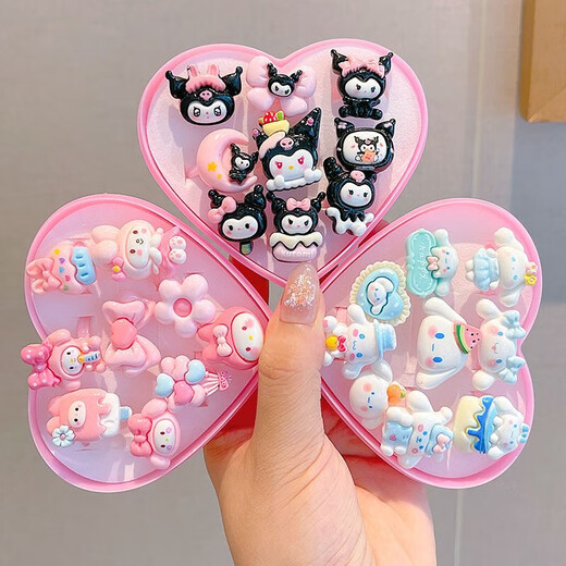 Little turtle children's ring girl princess cute cartoon jewelry jewelry box ring accessories girl birthday gift 02 blue cinnamon dog