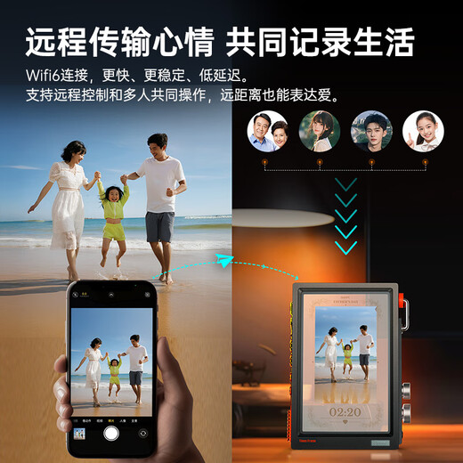 Divoom Click Time Boundary Transparent Suspended Photo Frame HD Electronic Photo Album Smart Digital Photo Frame Pixel Screen Desktop Digital Black Technology Boys Birthday 2026 New Year Gift