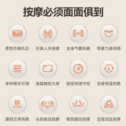 AUX luxury massage chair for home use 2025 new massager full body electric space capsule double guide rail intelligent fully automatic lazy sofa for parents' day gift for the elderly upgraded piano black full body massage + full body air bag + extra large LCD screen