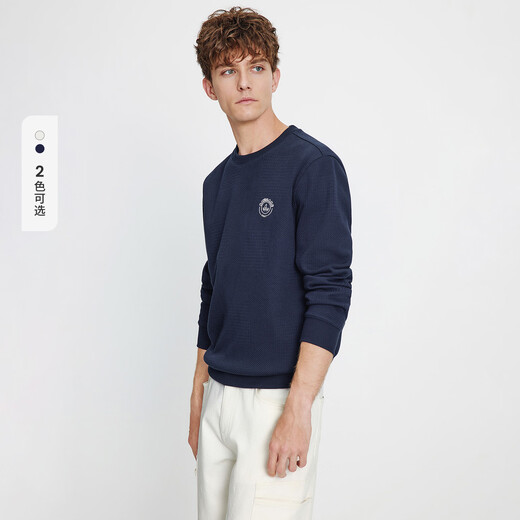 纳维凯尔意大利小帆船2025冬款男士加绒卫衣圆领保暖上衣内搭1135805310