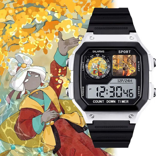 
Light Escape Sky Mushroom White Bird Keel surrounding electronic watch small square waterproof luminous no entertainment function gift [Stylish silver-electronic watch] z3895 Light Escape Super Value Gift Pack (Extra Long Battery + Gift Box Packaging)