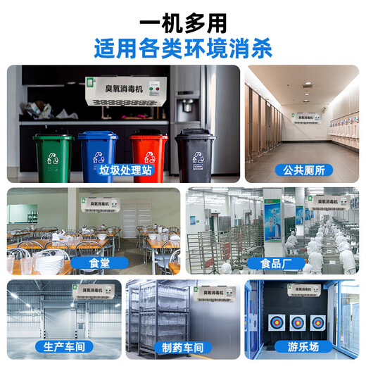 Wall-mounted ozone generator garbage room deodorization air purification food factory workshop ozone disinfection machine 220v30g upgraded remote control timing