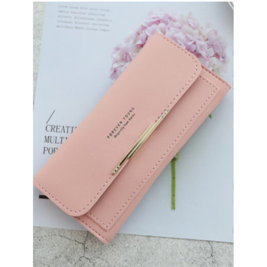 Kangaroo wallet women's long 2025 new Japanese and Korean large capacity multi-card slot fashion simple and versatile folding clutch wallet black