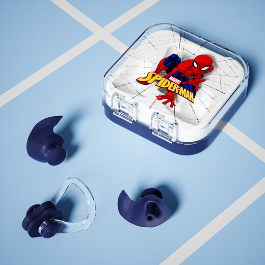 JCZS German brand nose clip swimming special children's anti-ear water anti-slip silicone earplugs diving swimming anti-choking water Spider-Man