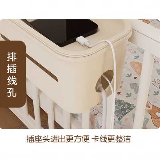 Sawang German crib storage hanging basket bedside bedside baby changing table feeding table diaper and saliva towel storage bag fully surrounded hanging basket + three-in-one hanging basket 23.5x11.5x24cm