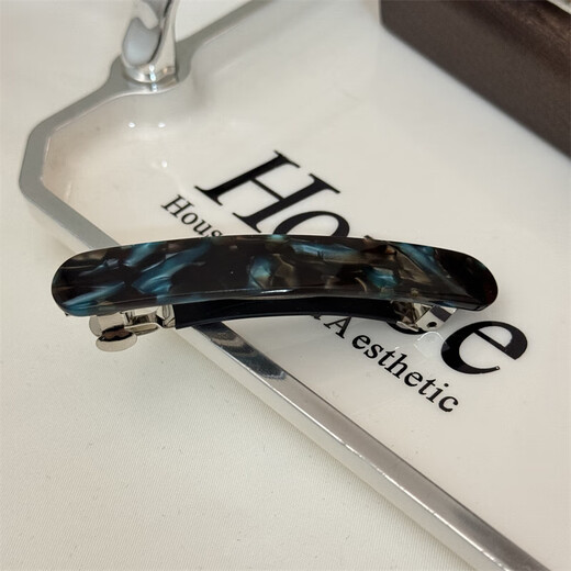 Korean style acetic acid full clip ponytail clip large one-word clip spring clip textured hairpin back head hair accessories headdress for women small size