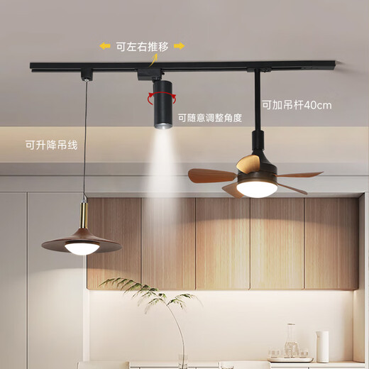 Qiuyi Restaurant Track Light Island Fan Kronleuchter Café