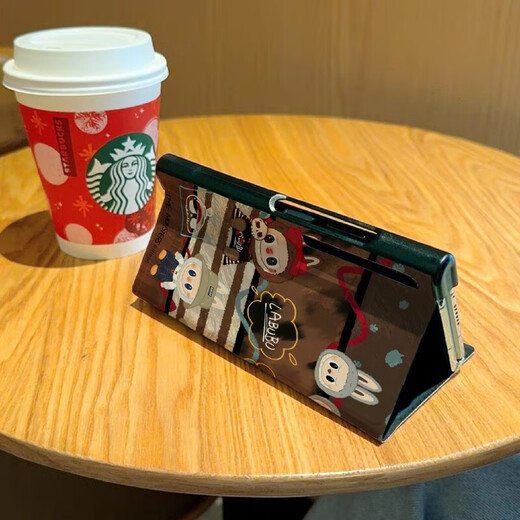 Labubu zimomo is suitable for Huawei matexs2 folding flip leather case mobile phone case labubu bubble mate full screen labubu all-inclusive flip leather case Huawei Mate Xs2