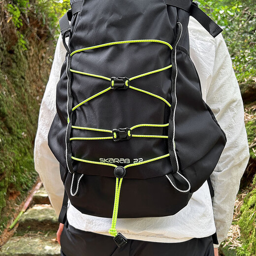 Pinshuang mountaineering bag modified elastic rope backpack elastic drawstring spring buckle reflective expansion rope fixed buckle outdoor equipment lake blue