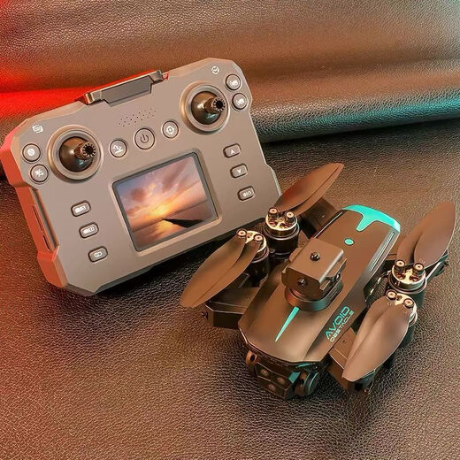 
[with screen remote control] High-definition drone remote control aircraft with camera, boys and children's toy aircraft with display screen [8K dual camera] 5G transmission return anti-shake follow, 1 electric power in total, 4 batteries [storage storage box + consumable parts + new]