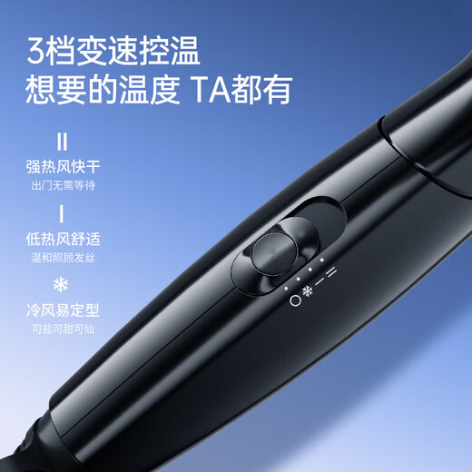 FLYCO hair dryer, household high-power negative ion hair dryer, hair care, strong wind, quick drying, light, compact, portable, professional salon hair dryer, 2000W high power, foldable FH6231