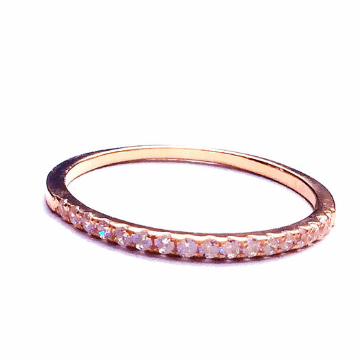 YIBIY Mrs. Jewelry Store's new women's 14k gold color gold ring shiny rose gold zircon ring row of rings for best friends, women's size 11