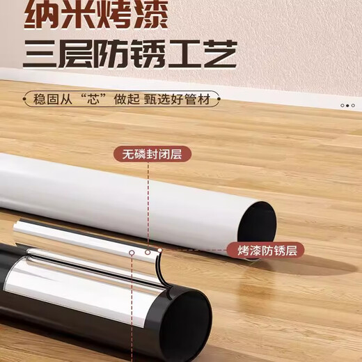 Yimo coat rack floor-standing vertical bedroom-specific clothes rack dormitory living room can be placed thick clothes drying rack seven-hook white