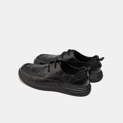 Aokang 2025 new autumn men's shoes business casual leather shoes lace-up genuine leather comfortable commuting derby shoes Store delivery black 1251421047 41