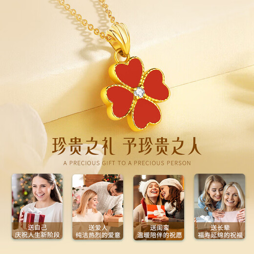 ALLOVE four-leaf clover sterling silver necklace women's 2025 new pendant girls birthday gift for girlfriend wife lady light luxury