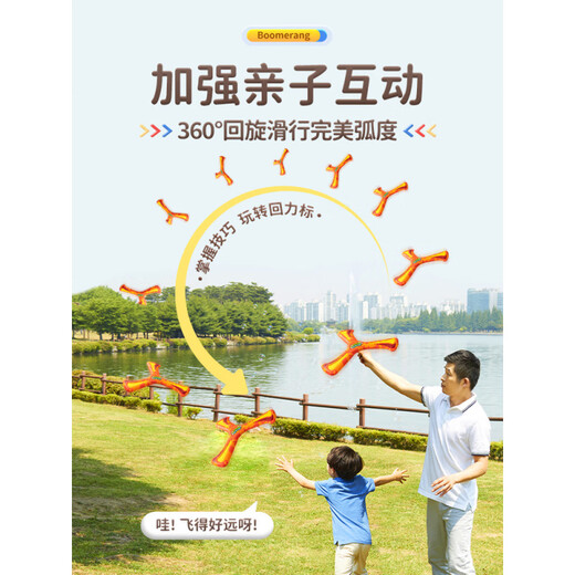 Rice Flying Saucer Boomerang Children's Frisbee Soft Boomerang Boomerang Outdoor Flying Toy Boy Original Design Camouflage Red-Boomerang Soft EVA Material