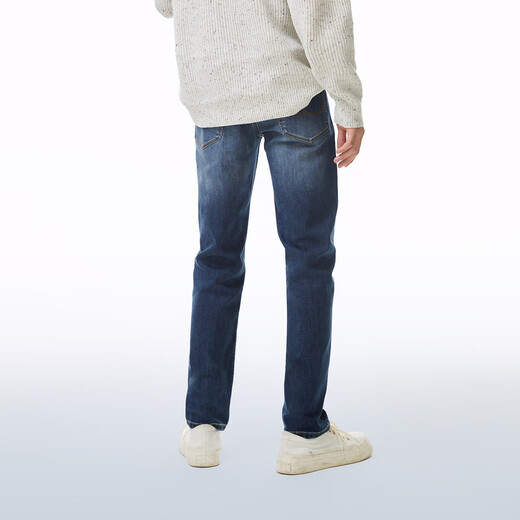 JACK&JONES 26 Spring Strong Elastic Graphene Fabric Jeans Men's Genuine 903 Straight Long Pants Men's E39 Medium Denim Blue 31 175 W31/L30