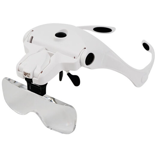 拜斯特充电头戴眼镜式阅读维修放大镜带LED灯挑燕窝毛清晰轻巧舒适阅读 BST-9892B2CUSB充电款内置锂电