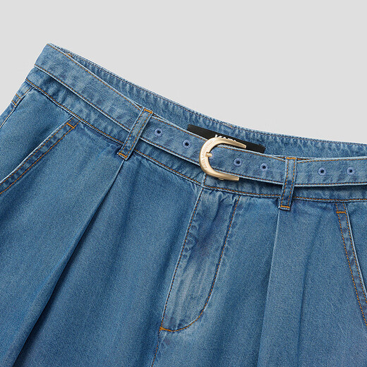 Karl Lagerfeld Lyocell Blue Jeans Women's 2025 New Summer Wide Leg Pants Lafayette M22L1049 Blue 25